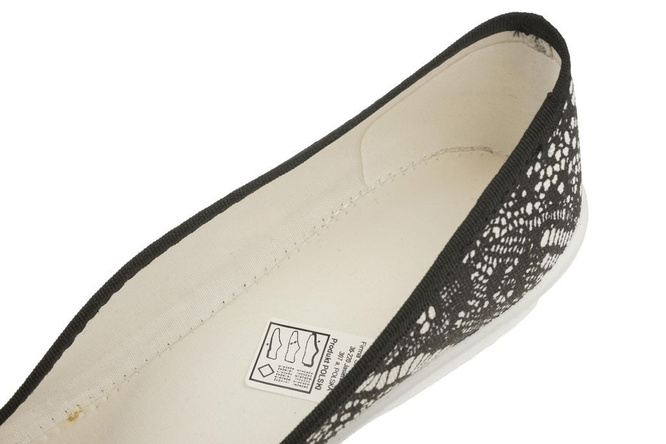 Tenisówki damskie Skarpol 137 KORONKA czarne rozm.37-41