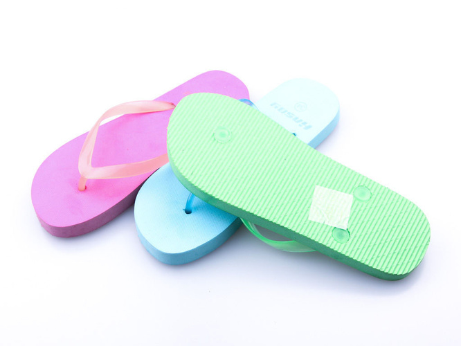 Hasby CK727G children's pool slippers pink, blue and green, size 30-35