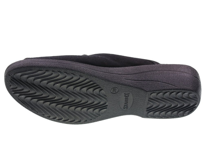 Women's textile slippers Skarbek D335, black, size 36-41