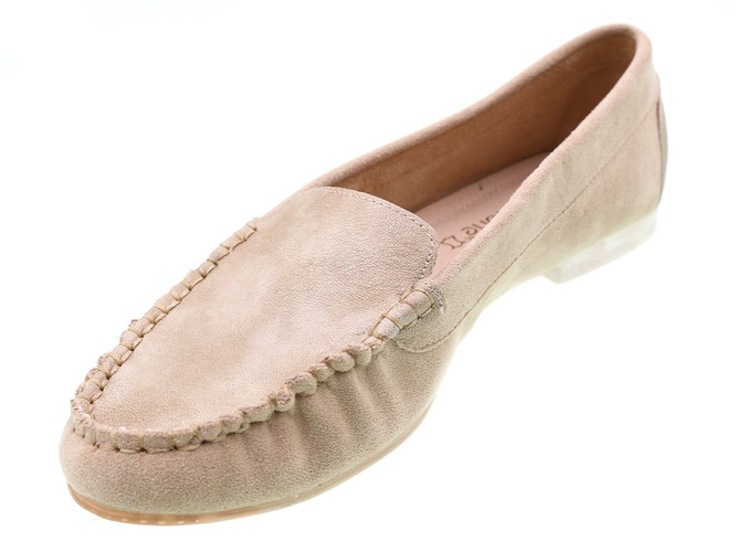 Women's loafers Sergio Leone D721-10BE beige size 36-40