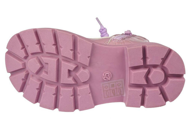 Buty zimowe dziecięce Bessky AB2666-3ADKPU różowe rozm.22-27