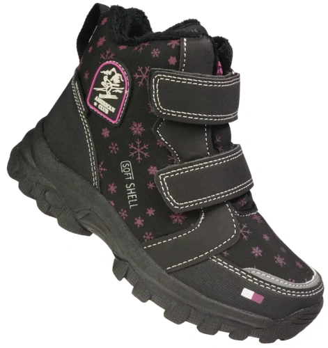 American Club BRL-129 children's winter shoes, purple and black, sizes 29-33