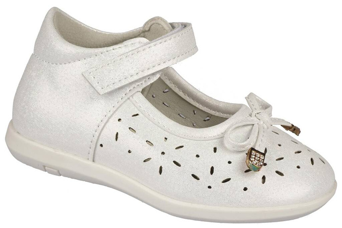 Apawwa ATC219WH girls' shoes, white, sizes 19-24