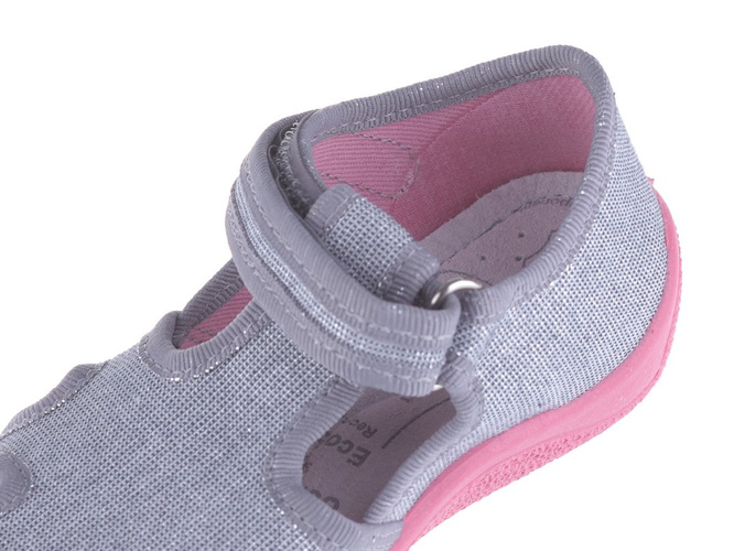 Tenisówki dziecięce na pary Ren But RB13-141LP-0627 srebrne rozm.19-27