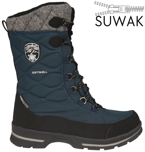 Women's winter shoes American Club DSN-10 navy blue size 36-41