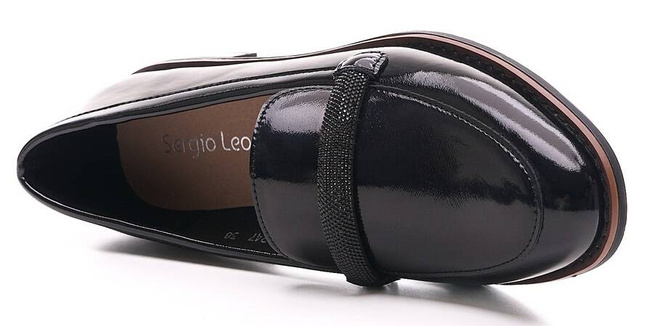 Mokasyny damskie Sergio Leone DPB247CZLA czarne rozm.36-41