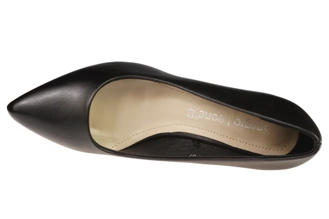 Czółenka damskie Sergio Leone DPB414CZPU czarne rozm.36-40