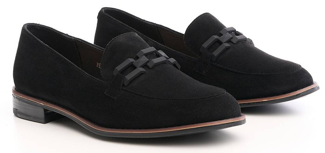 Mokasyny damskie Sergio Leone DPB252CZMI czarne rozm.36-40