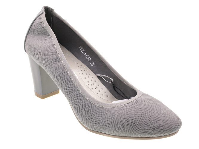 Czółenka damskie Sergio Leone DPB233-03TSZTE szare rozm.36-41