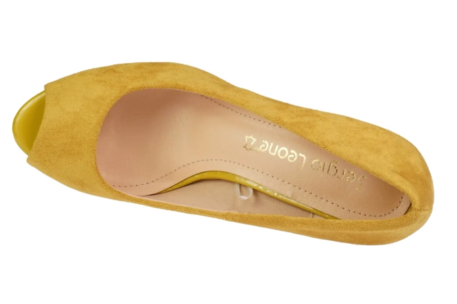 Pumps for women Sergio Leone DPB135ZOMI mustard size 36-40
