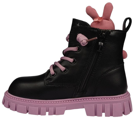 Children's transition shoes Apawwa BND740BLPU black and purple size 26-31