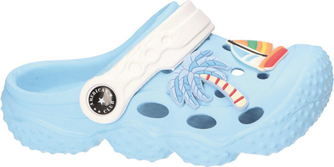 American Club BNH-130 children's swimming pool flip-flops, blue and white, sizes 29-33