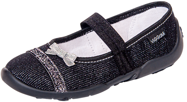Children's sneakers Viggami KLARA LUX black size 26-36