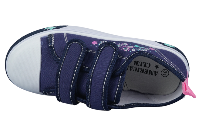 Tenisówki dziecięce American Club CTEN-145 czarne i granatowe rozm.31-35