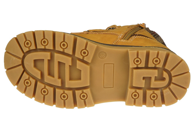 Buty zimowe dziecięce American Club BXD-103 czarne i camelowe rozm.29-33