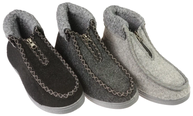 Minke Women’s Slippers D1626 – Grey, Black, Graphite (Sizes 37–42)