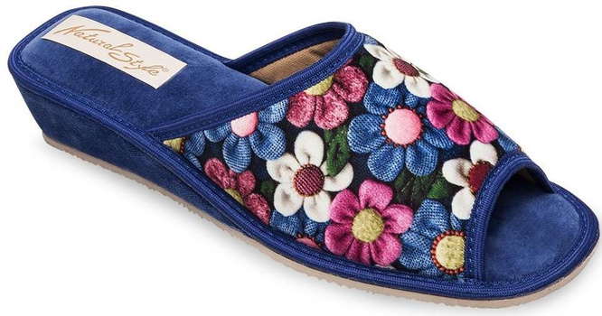 Meteor DV065 red, navy blue and purple women's slippers, size 36-41