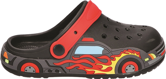 Klapki basenowe dziecięce American Club CNH-185 czarne i niebieskie rozm.29-33