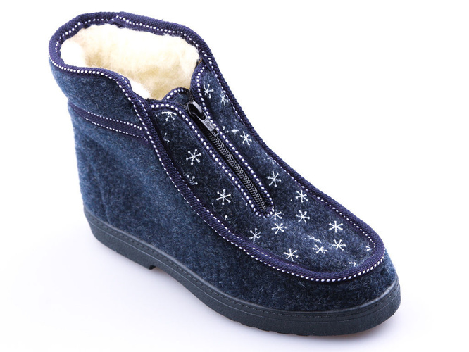 Bambosze damskie Skarpol 131 ŚNIEŻKA granatowe rozm.36-41