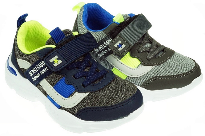 Buty sportowe dziecięce Badoxx C5XC-8022 szare i granatowe rozm.31-36