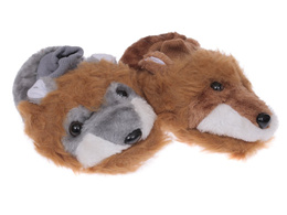 Bambosze tekstylne dziecięce Gofar CHD2003 szare i brązowe rozm. 30-35