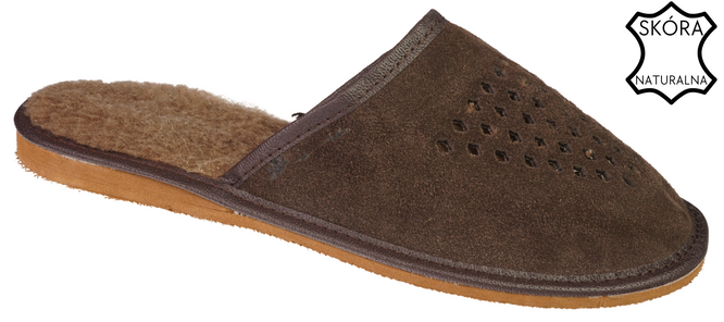 Pako M2506 Men’s Lined Highland Slippers – Brown, Sizes 41–46