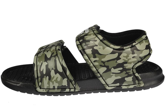 American Club BNH-70 children's pool slippers, green and gray, sizes 24-28