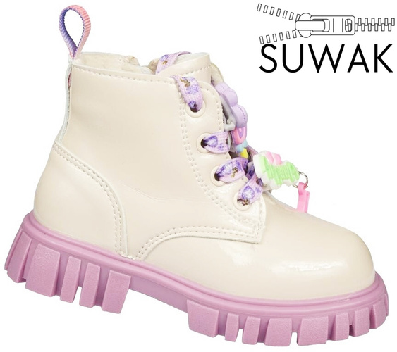 Children's transition shoes Apawwa AN752BEPU beige and purple size 21-25