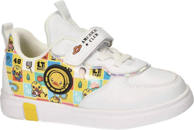 Buty sportowe dziecięce American Club BBD-19 białe i różowe rozm.27-31