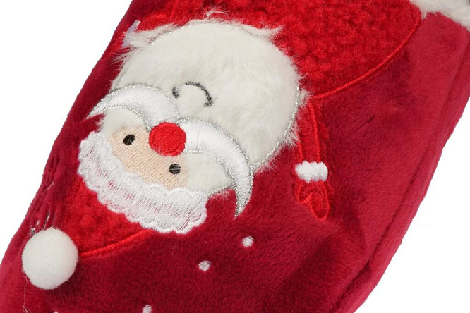 American Club DSL-12 women's textile slippers, red and navy blue, sizes 37-41