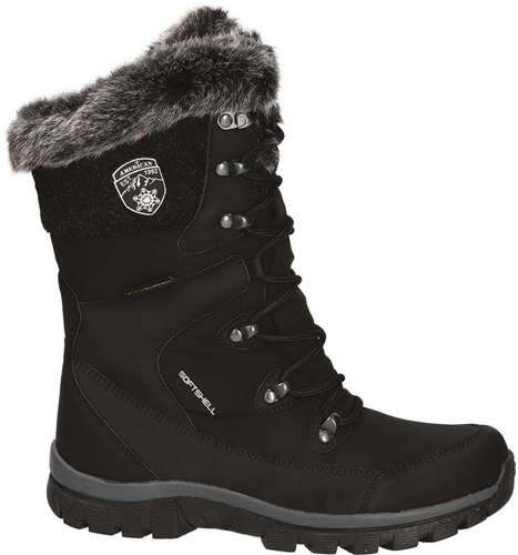 American Club DSN-36 women's winter shoes, black, sizes 37-41