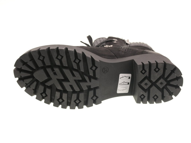 Buty zimowe damskie Bratbut-Natalii D292CZNU czarne 36-41