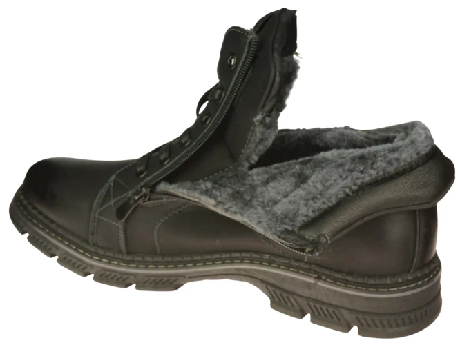 Purlina M9901-7BL men's winter shoes, black, sizes 41-46