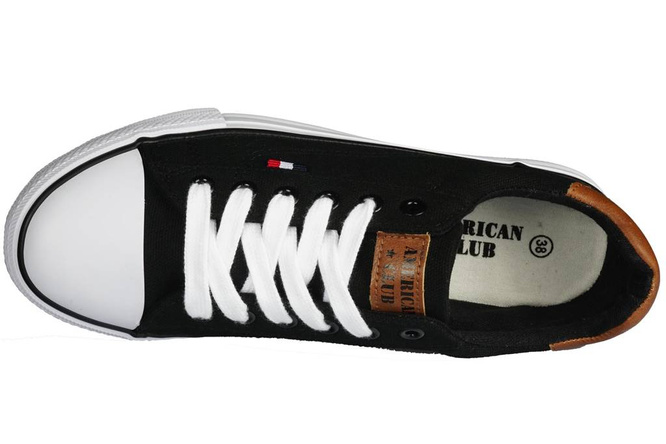 Tenisówki młodzieżowe American Club DLH-78 granatowe i czarne rozm.36-41