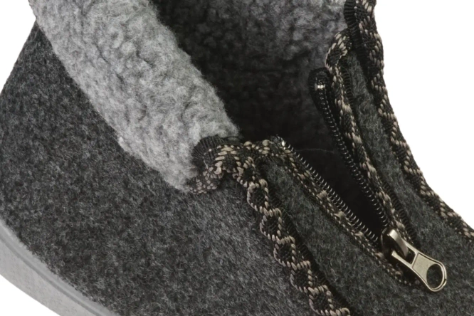 Women’s Slippers Minke D1626 – Grey, Black, Graphite, Sizes 37–42