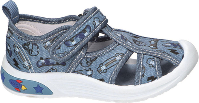 American Club BTEN-130 children's sneakers, black and blue, sizes 26-30