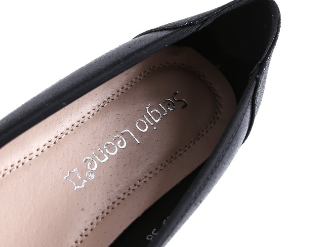 Women's ballerinas Sergio Leone DBL605CZ black size 36-40