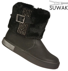 Buty zimowe dziecięce American Club CGC-25CZ czarne rozm.31-35