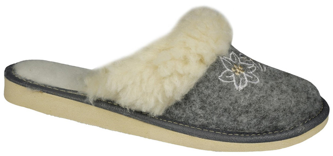 Women's highlander slippers TUP DTUP2345, gray, sizes 36-41