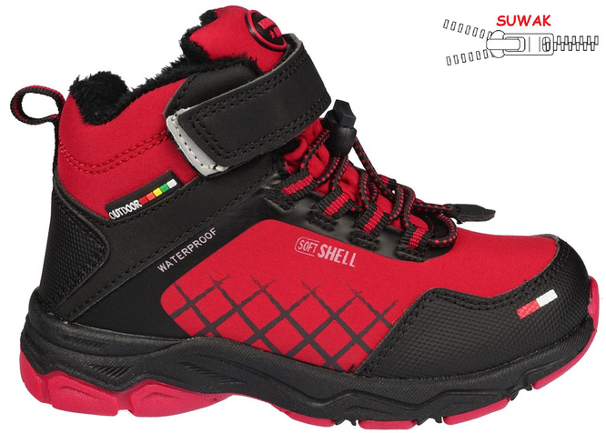 Children's winter shoes American Club AHL-36 blue or red size 22-26