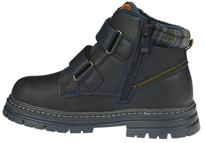 American Club BXD-103 children's winter shoes, black and camel, sizes 29-33