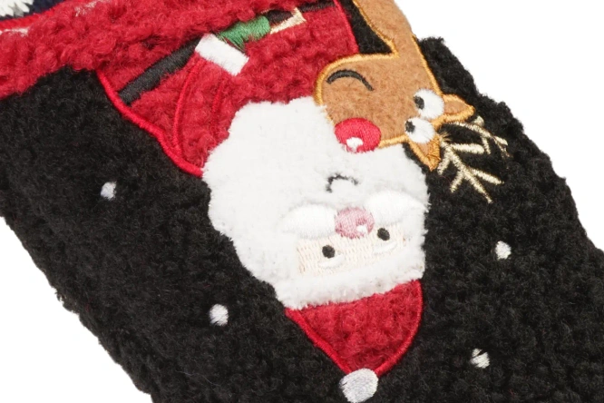 Pantofle tekstylne damskie American Club DSL-21 czarne i turkusowe rozm.37-41