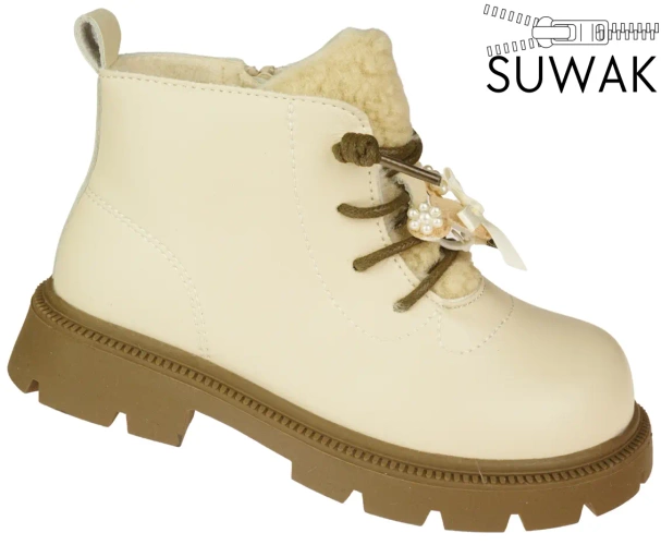 Buty zimowe dziecięce Apawwa AN5003PBE beżowe rozm.22-27