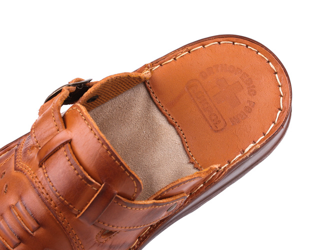 Men’s Sandals Łukpol M803-1BR – Brown, Sizes 40–45