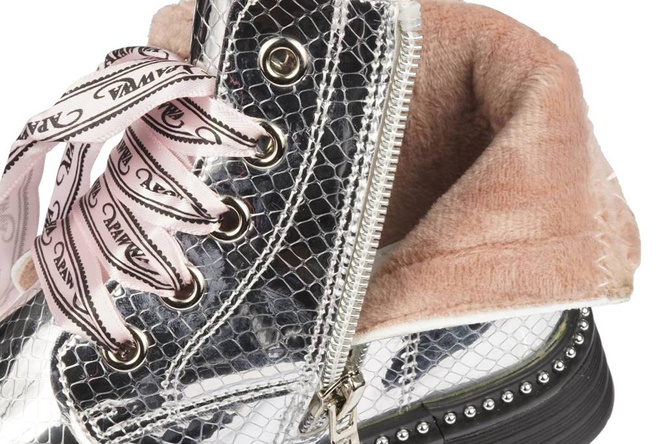 Children's transition shoes Apawwa BNQ428SI silver size 26-31