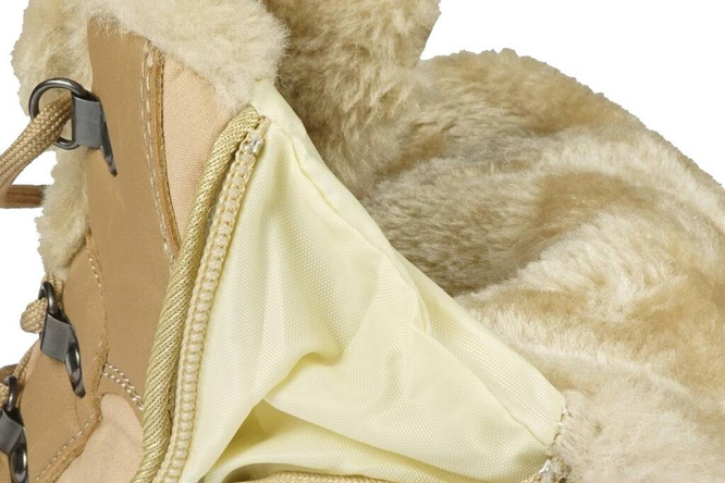 Women's snow boots American Club DSN-51 beige size 37-41