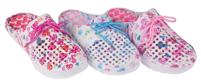 Women's pool flip-flops Sunlanse DH408 pink, fuxia and blue sizes 36-41