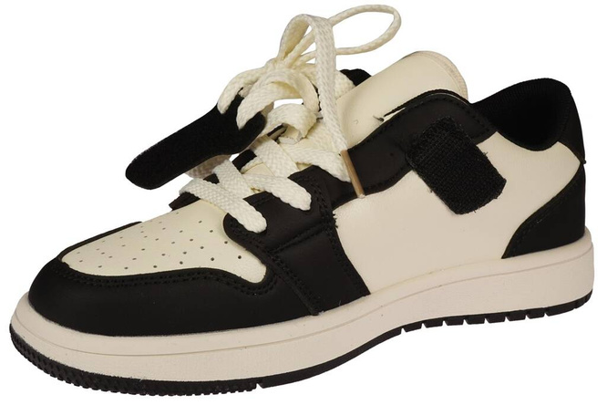 Children's sports shoes Apawwa CTC825BLBE black and white, size 32-37