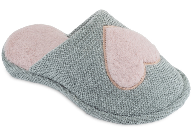 Women’s Slippers Meteor DV239 HEART grey sizes 36-40