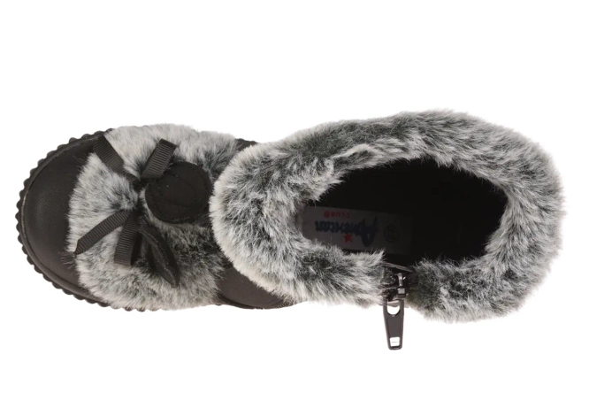 American Club BGC-27 black and pink children's winter shoes, size 27-31